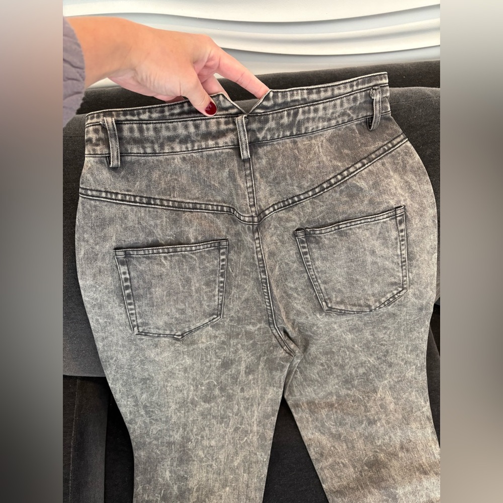 Étoile Isabel Marant Gray Henoya Acid-wash High Rise Slim Jeans US 27 - Picture 8 of 15